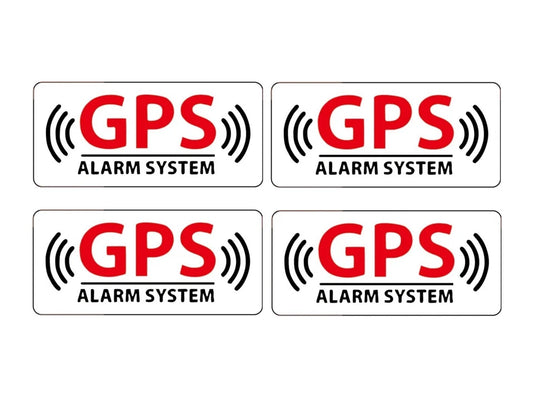 4 x GPS Alarm System Warning Tracking Sticker Decal Sign Car Truck Bike Ute