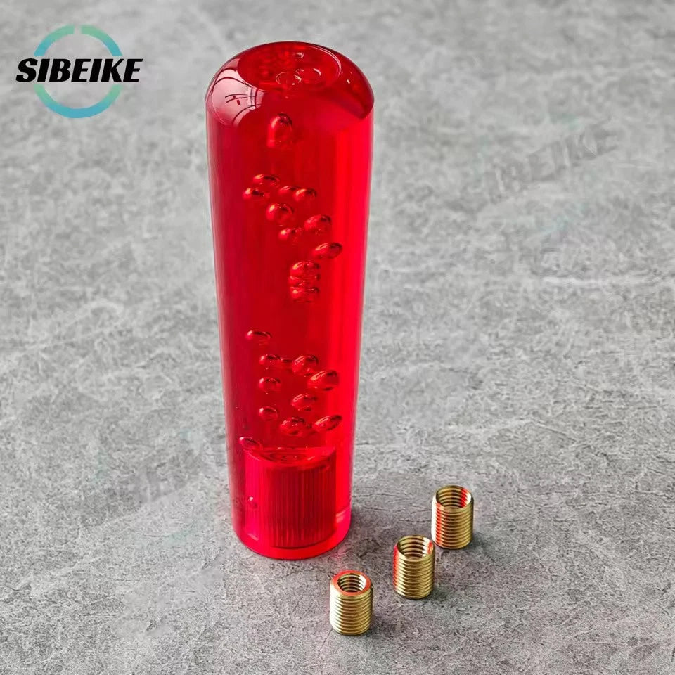 JDM Crystal Bubble Shift Gear Knob 15cm M12x1.25 M10x1.5 M10x1.25 M8x1.25