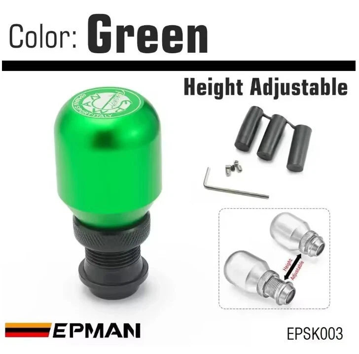 Epman Height Adjustable Gear Gear Shift Knob M12 M10 M8 Universal Fitment