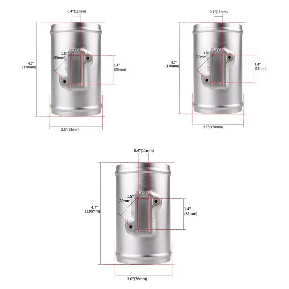 Air Flow Sensor Mount Intake Meter Base For VW Nissan Honda Civic Ford MAF
