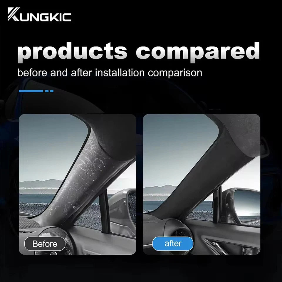 Suede A-pillar Protective Sticker For Subaru BRZ Toyota GR86 2021 2022 2023 2024