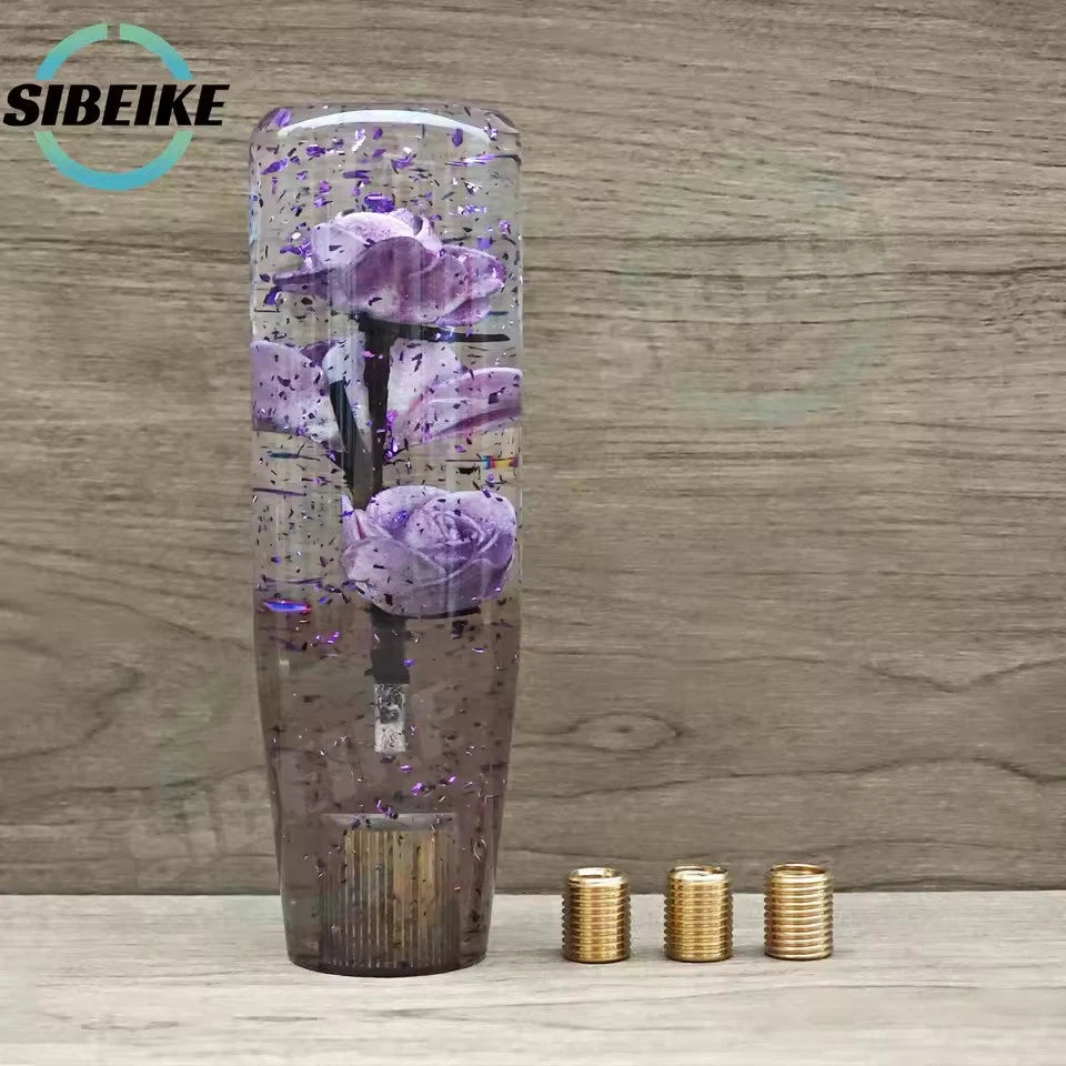 JDM 15CM Rose Acrylic Gear Shift Knob M12x1.25 M10x1.5 M10x1.25 M8x1.25