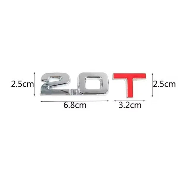 1.6T 1.8T 2.0T 2.2T 2.4T 2.5T 2.8T 3.0T Turbo Badge Emblem Universal NEW