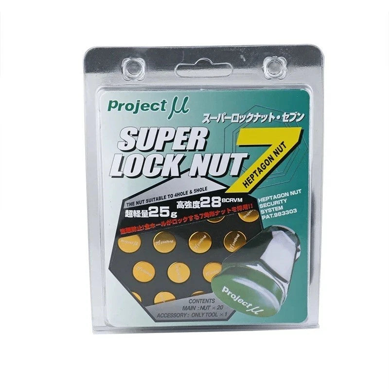 Project Composite Spec Lock Lug Nuts M12x1.25 M12x1.5 20Pcs Set Closed Ended