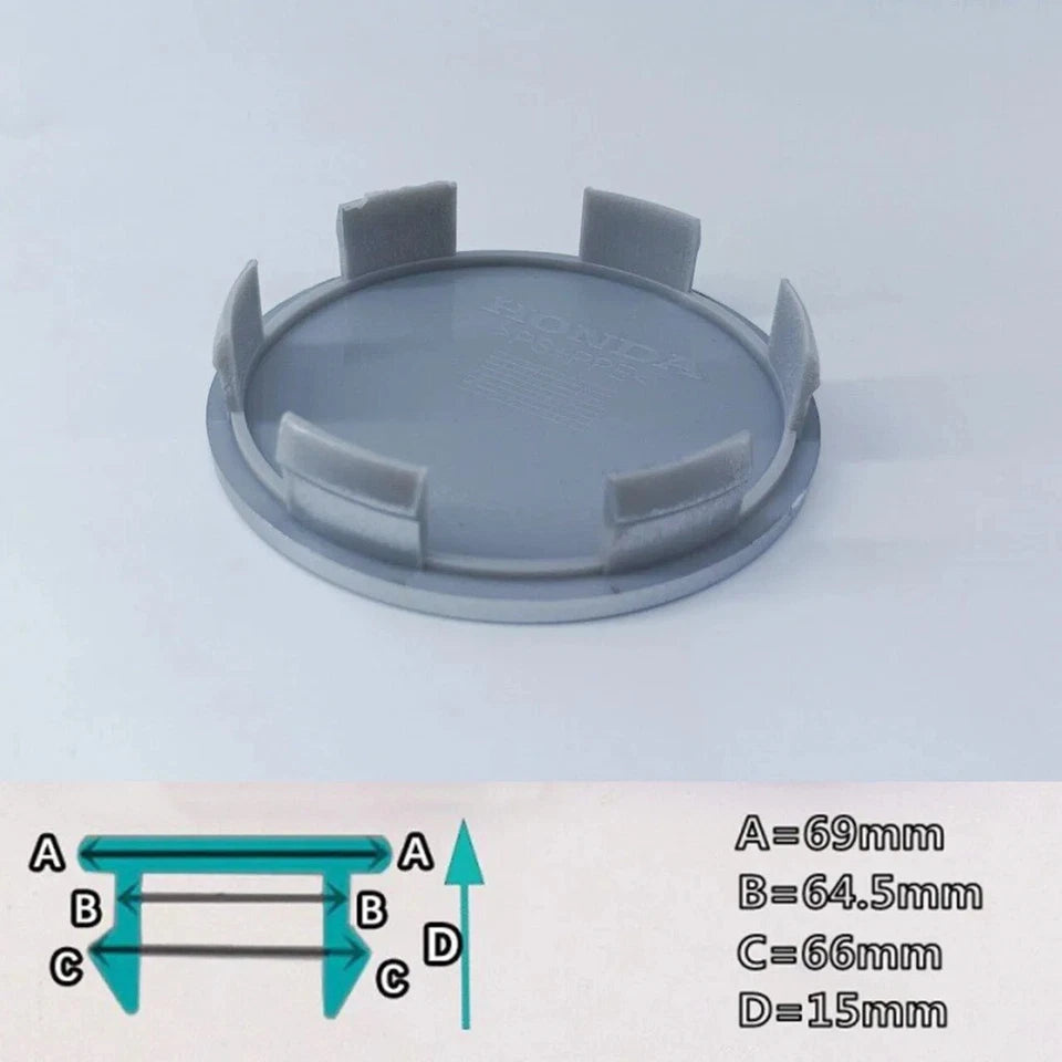 4 Pcs Honda Wheel Centre Cap 69mm Face 66mm Clip Replacement NEW Free Post AU