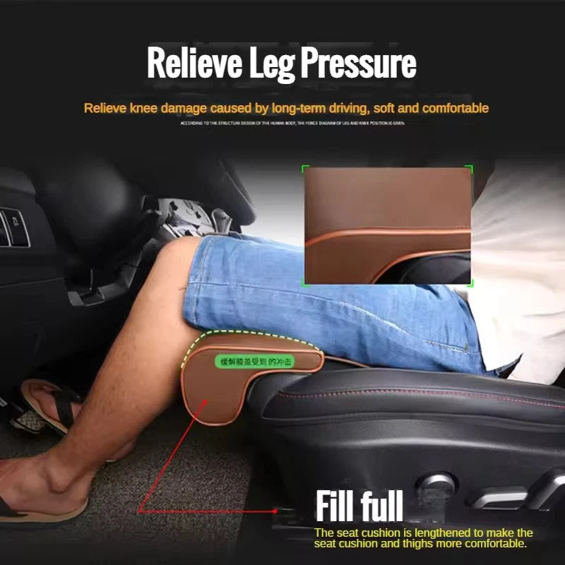 Universal Car Seat Leg Support Extension Cushion Adjustable Car Leg Rest Pad