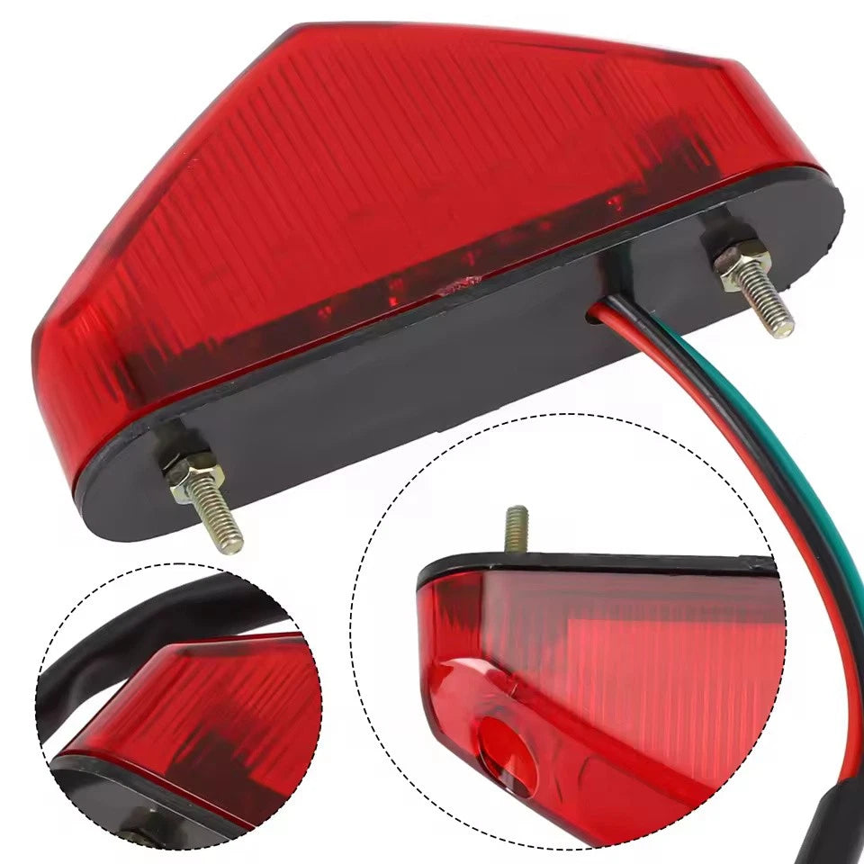 Universal 12-LED Motorcycle Taillight Red Brake/Stop Lamp for Rear Fender