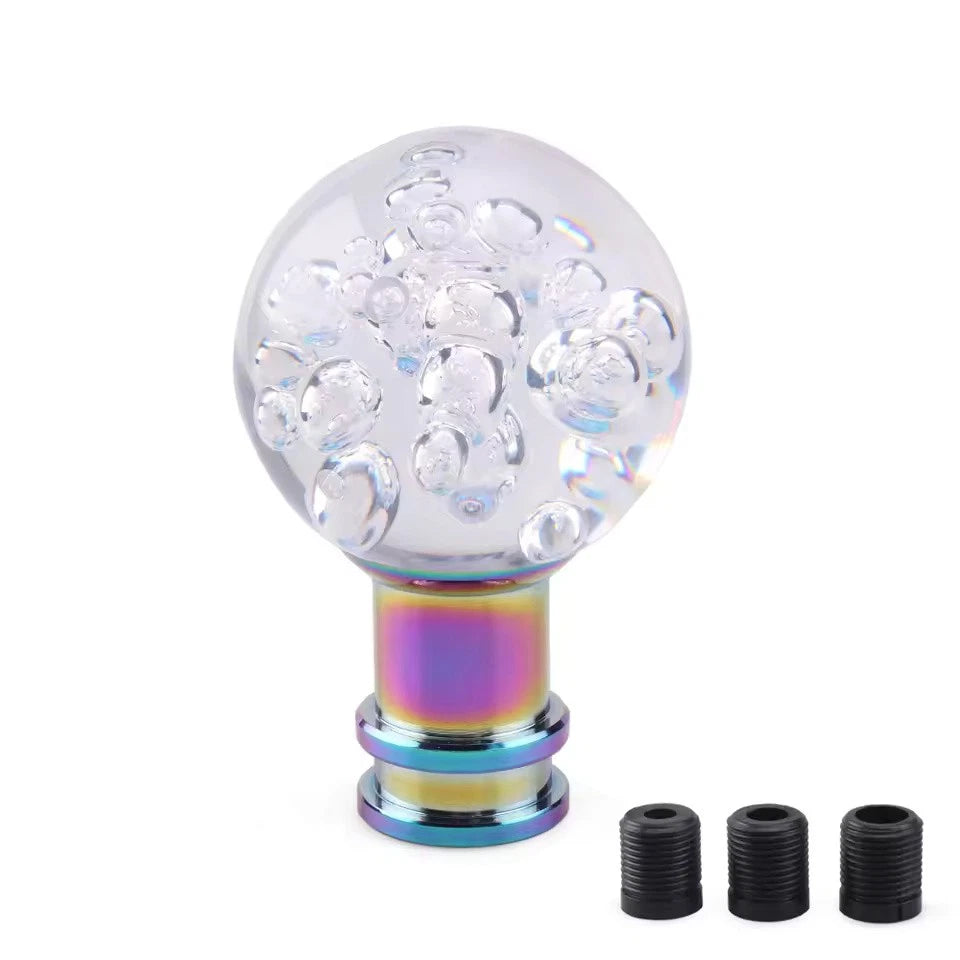Crystal Transparent Bubble Shift Gear Knob M12x1.25 M10x1.25 M10x1.5 M8x1.25