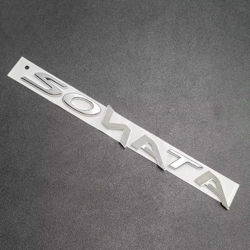 Sonata Emblem Badge Chrome Black Black Self-Adhesive Car Logo Letters