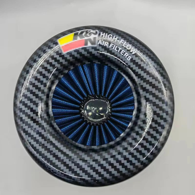 High Flow Air Intake Filter Mushroom 3 Inch 76mm Head Car Performance Carbon