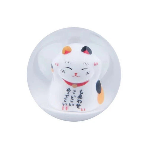 Lucky Japanese Wealth Cat Gear Knob Shift for M12 M10 M8 Universal Fitment