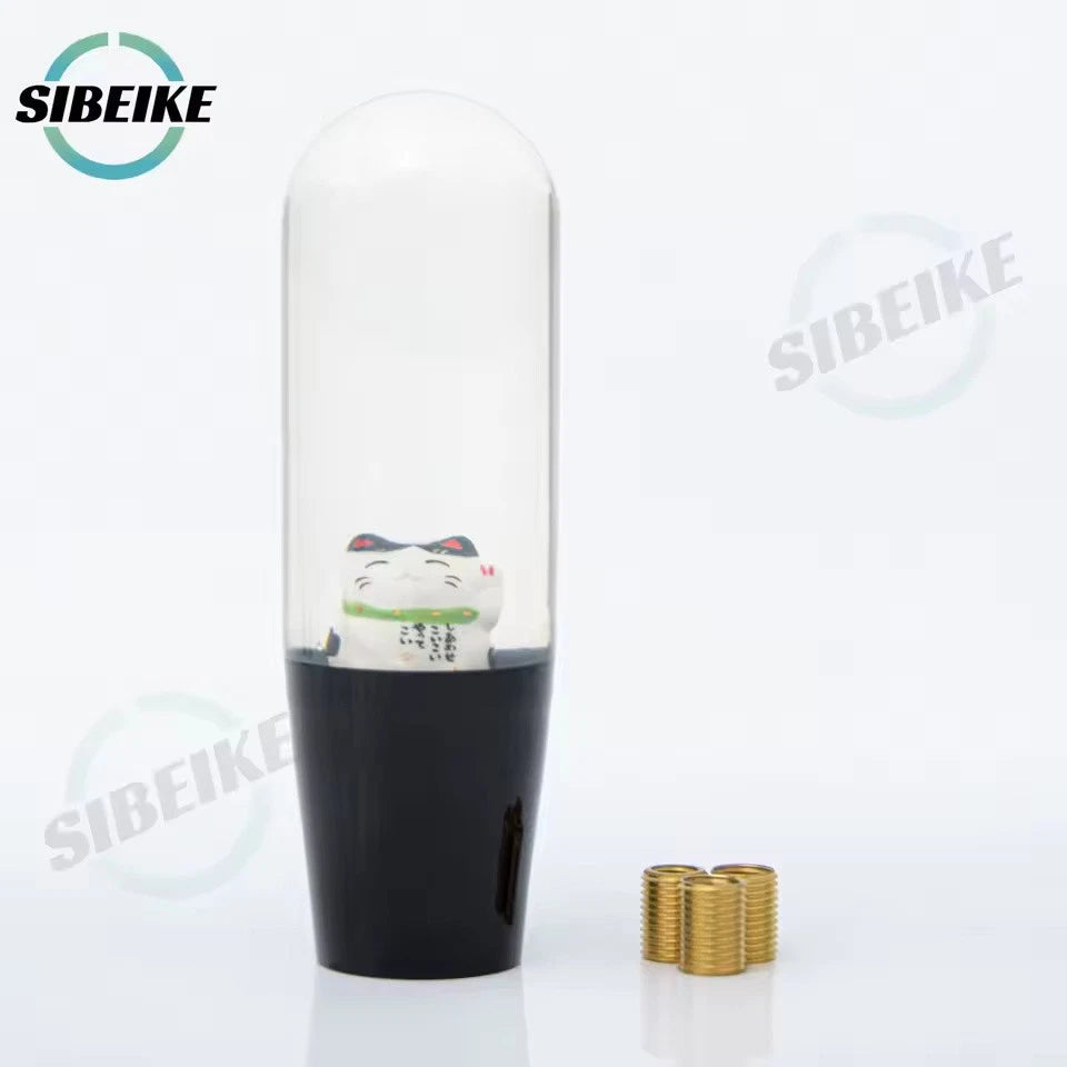 JDM Lucky Cat Acrylic Gear Shift Knob M12x1.25 M10x1.5 M10x1.25 M8x1.25
