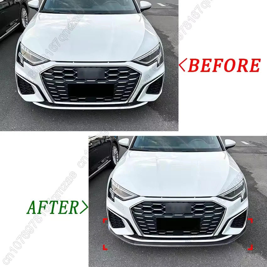 Front Bumper Lip Splitter Chin Spoiler Diffuser Body S-Line for Audi A3 S3 8Y