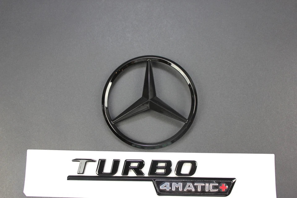 A45 AMG Gloss Black Emblem Badge Set for Mercedes Benz A45 W177 (2018 - Current)