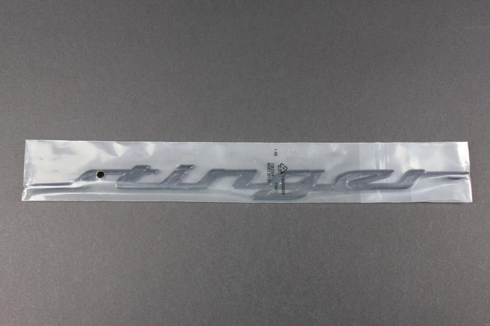 NEW Style Stinger Gloss Black Boot Badge Emblem for Stinger GT Line 375mm