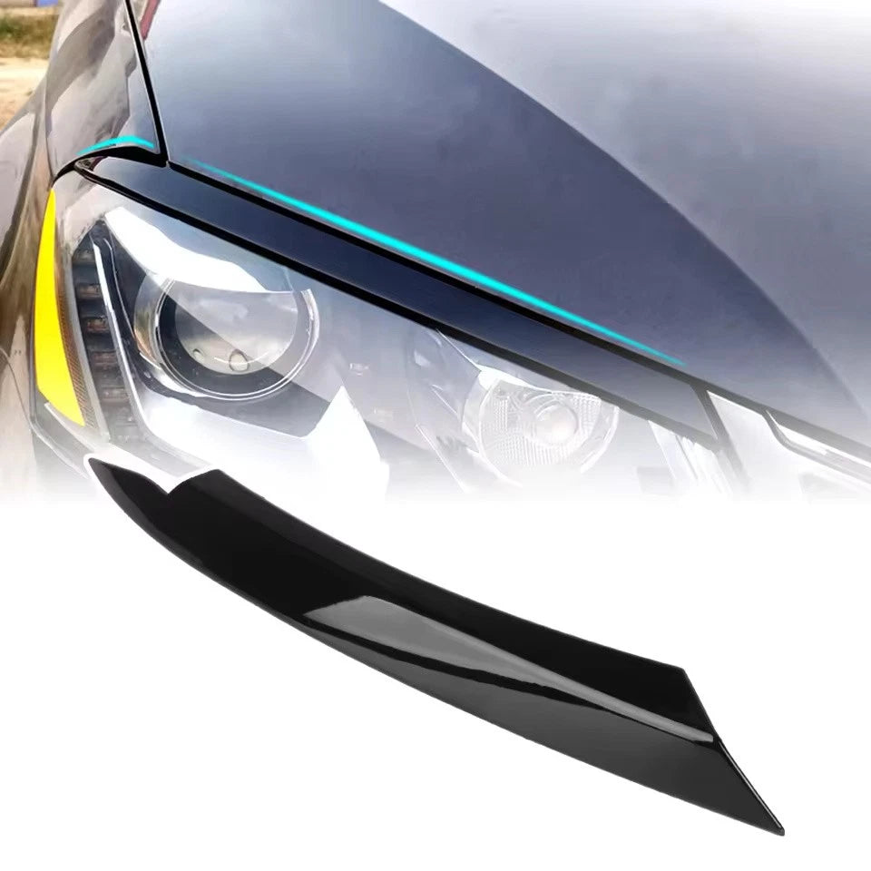 2Pcs Volkswagen Passat B7 Headlight Eyebrow Cover Trim 2010–2014 Eyelid Overlay