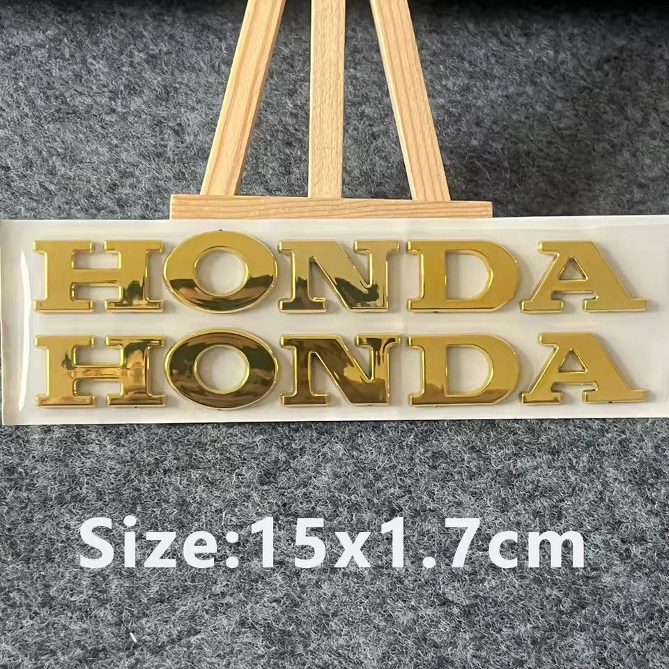 2 x 3D Honda Motorcycle Sticker Car Emblem Logo Decal 150mm x 17mm NEW
