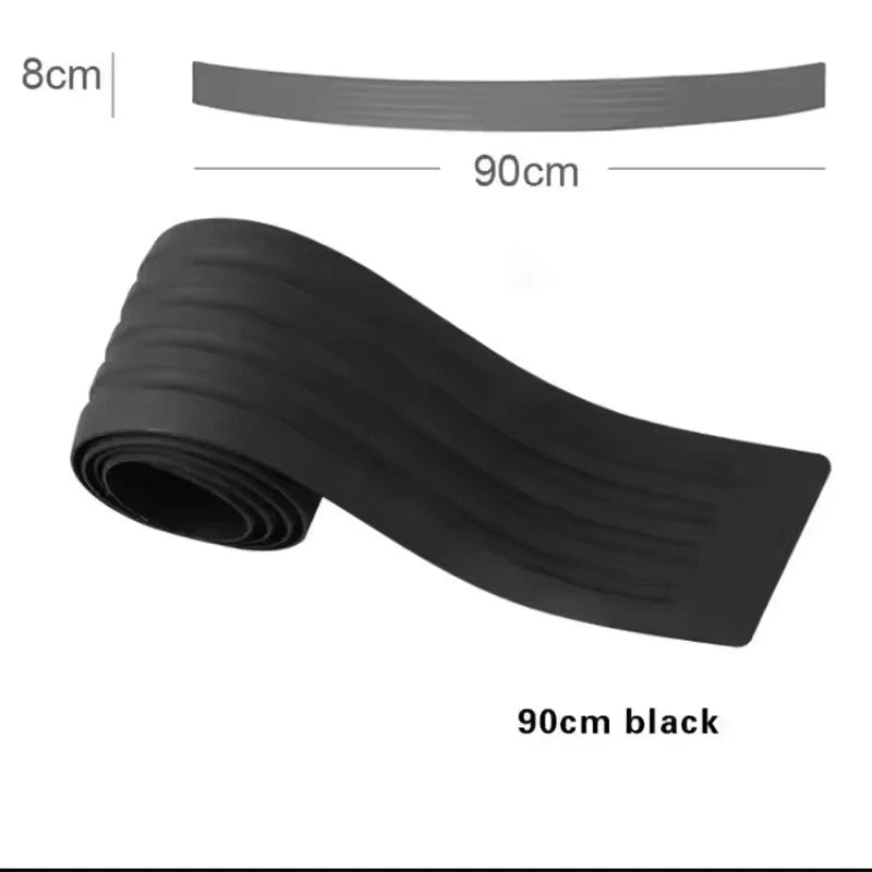 90 x 8 cm Car Trunk Sill Rubber Protector Black Rear Bumper Guard Strip NEW