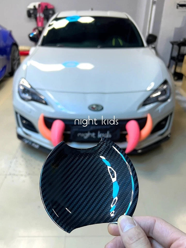 Night Kids Door Handle Inside Covers Carbon fits Toyota GT GR 86 & Subaru BRZ