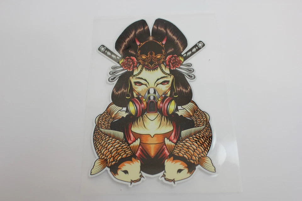 Japanese Geisha Demon Koi Car Decal Sticker for JDM Mitsubishi Nissan Toyota KIA