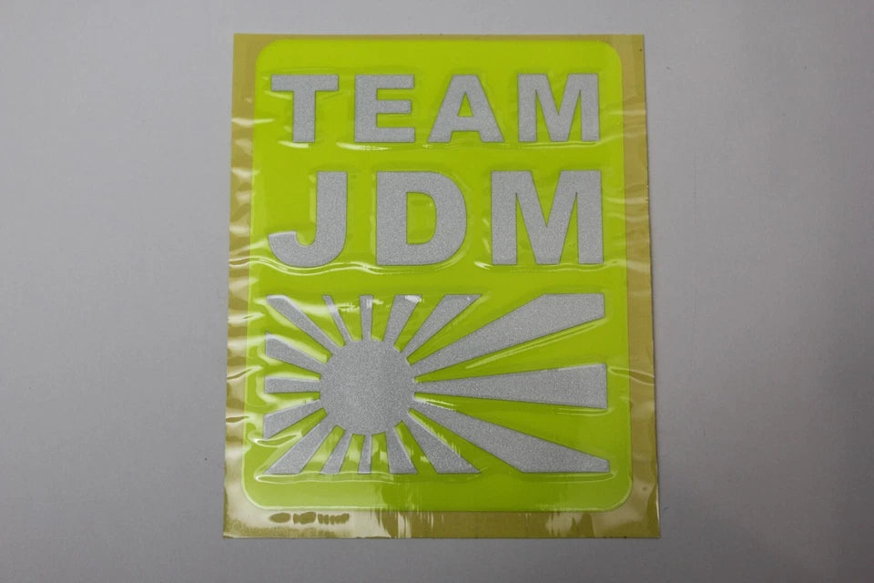 Team JDM Yellow Decal Sticker for Toyota Nissan Subaru Nissan Mitsubishi Mazda