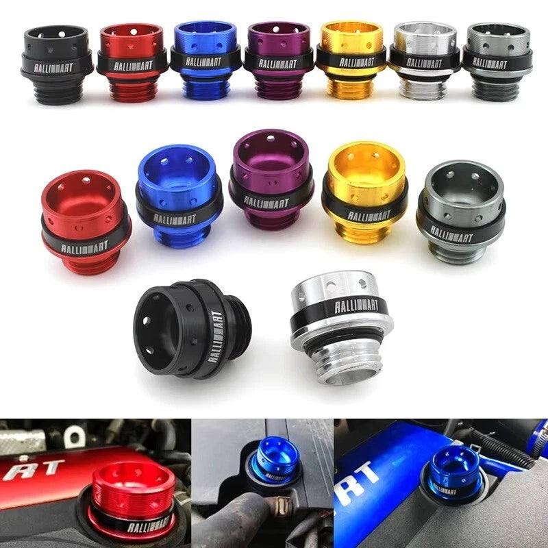 Ralliart Engine Oil Cap Cover Screw on for Mitsubishi Lancer 2008 - 2015