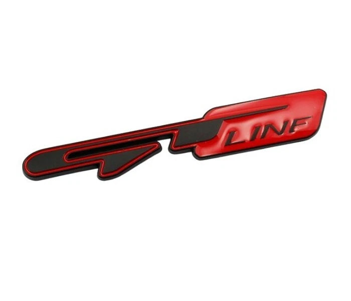 GT Line Red & Black Badge Emblem Sticker for Kia Seltos Serento Niro Sportage EV