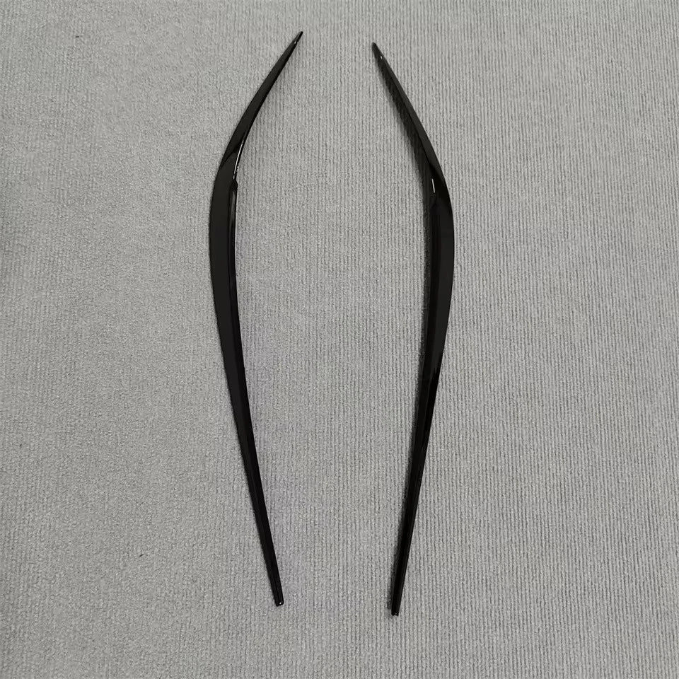 Black Carbon Headlight Eyebrow Eyelid Cover Trim for BMW 3 Series G20 2019–2023+