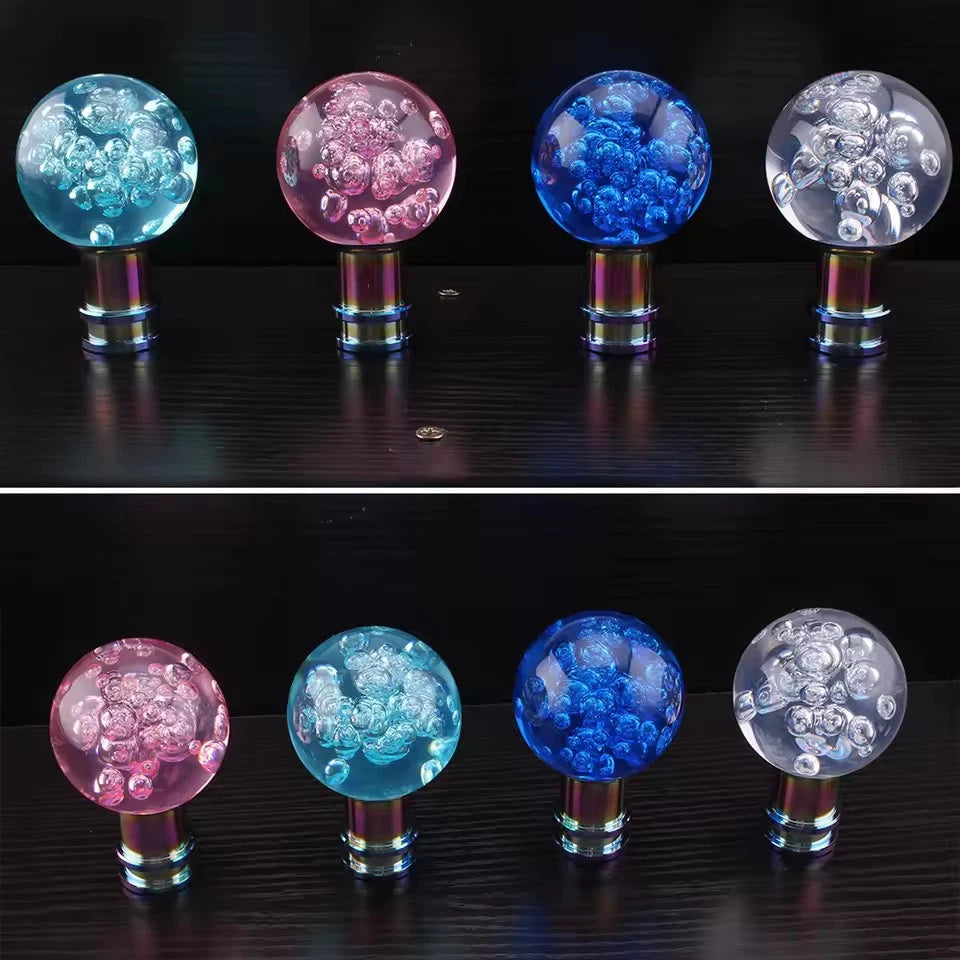 Crystal Transparent Bubble Shift Gear Knob M12x1.25 M10x1.25 M10x1.5 M8x1.25