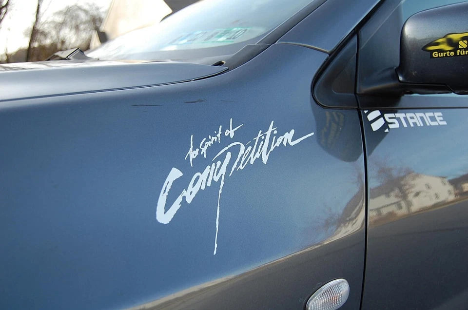 The Spirit of Competition Decal White for Mitsubishi Lancer EVO Ralliart Colt