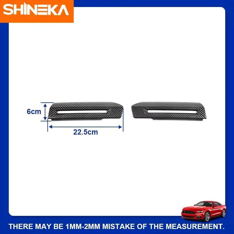ABS Carbon Door Handle Cover Trim Interior Decoration for Ford Mustang 2015-2020
