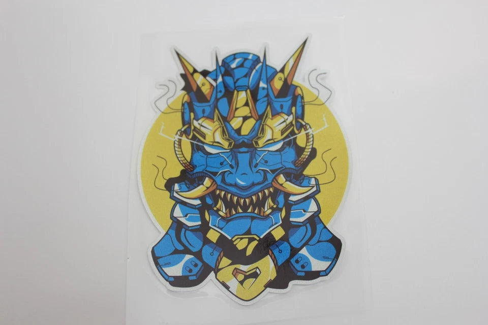 Cyber Punk Oni Cyborg Car Decal Sticker for Toyota Nissan Subaru Mazda KIA