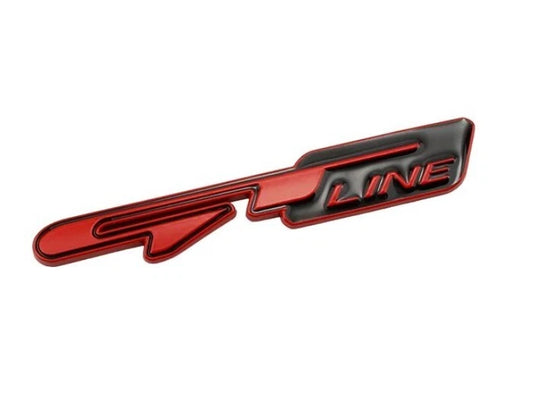 GT Line Black & Red Badge Emblem Sticker for Kia Stinger Seltos Serento Niro Rio