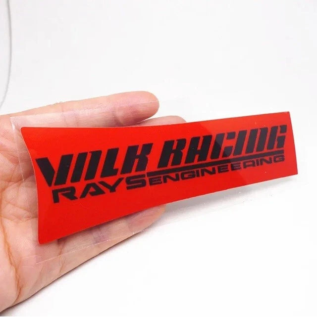 4 x RAYS TE37 SL Wheel Rim Decal Stickers 130mm White Yellow Blue Green Red Pink