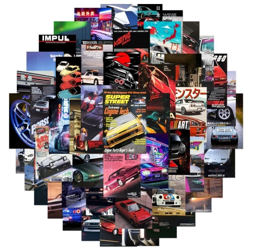 2 x Limited Edition Gloss White Decal Sticker for Subaru Toyota Nissan Honda