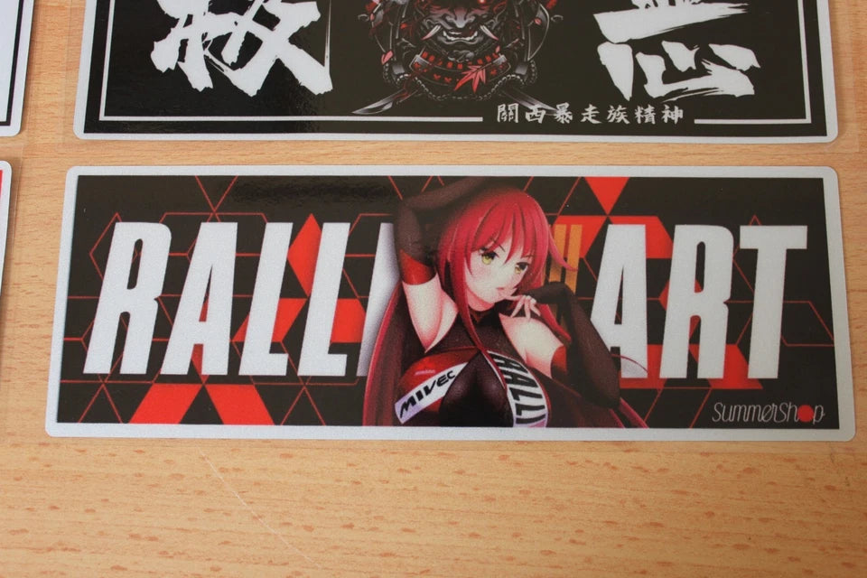 Ralliart Anime Decal Sticker for Car Mitsubishi Lancer EVO X 9 8 7 6 5 4 3 2 1