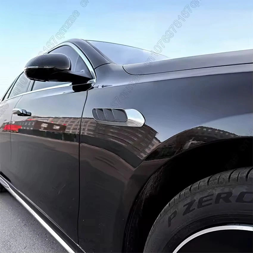 2 x Gloss Black Front Fender Side Vent Trim for Mercedes-Benz E-Class W214/S214