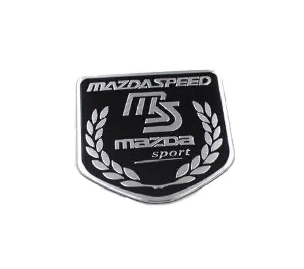 Mazdaspeed Motor Sport Black Aluminium Badge Emblem for Mazda 2 3 6 RX7 MX5 CX