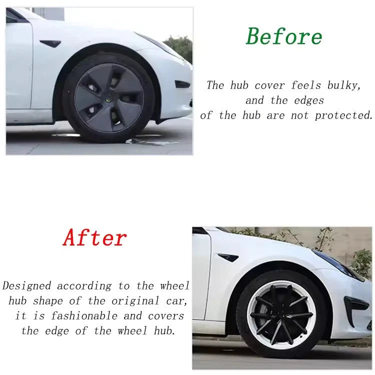 Sport Style 18-Inch Wheel Rim Covers Hubcaps for Tesla Model 3 2021–2023