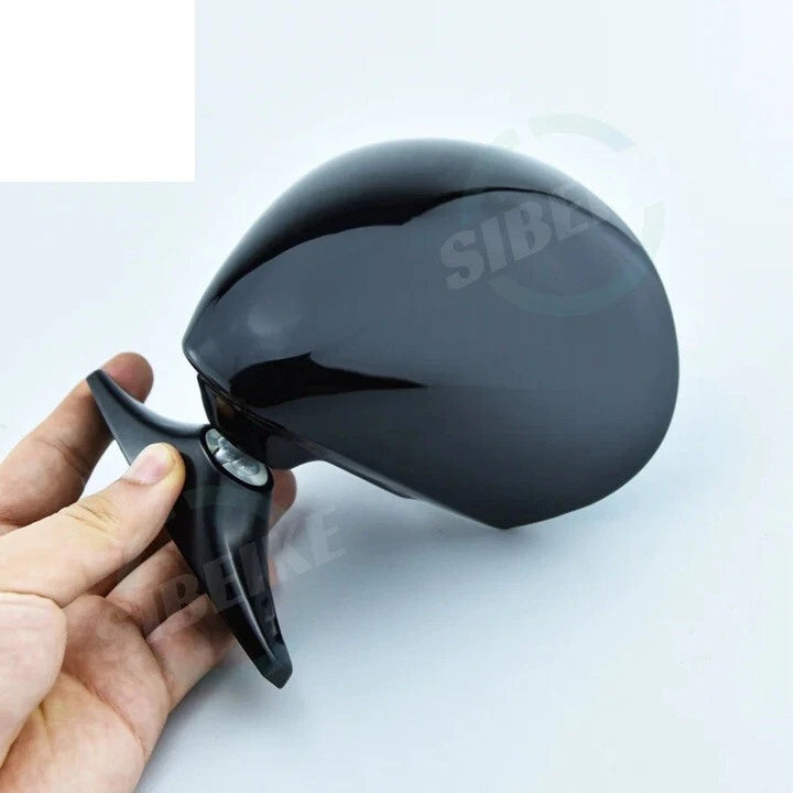 2 Pc Gloss Black Classic Retro Style Side Mirror for Vintage Cars Universal