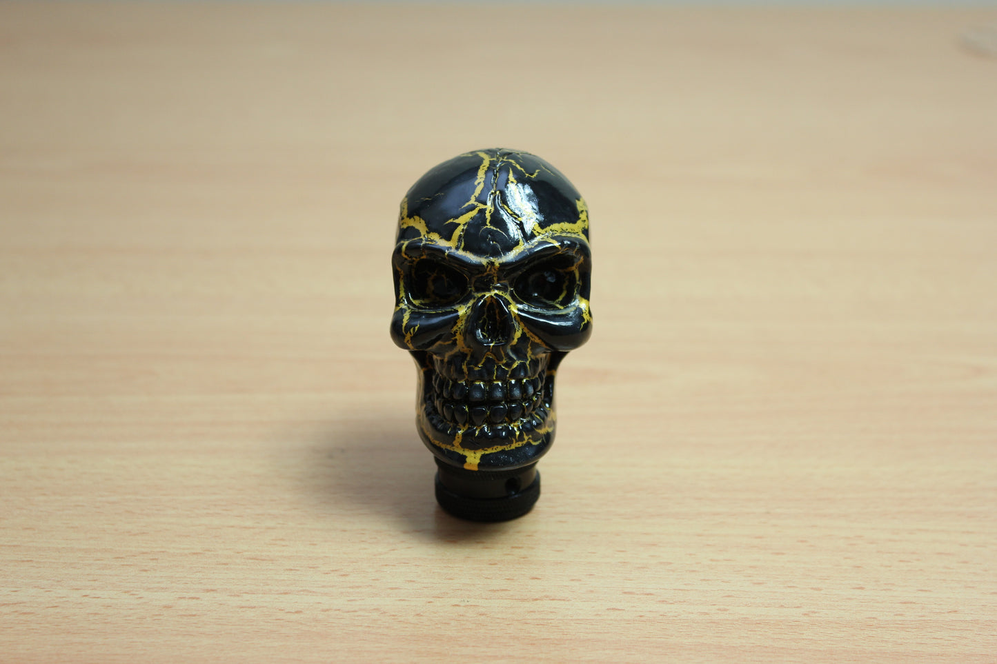 Black & Gold Skull Head Gear Knob (Universal)