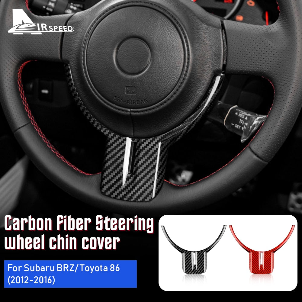 Steering Wheel Trim Genuine Carbon Fibre Cover (Subaru BRZ 12-21) (Toyota GT86 12-21)